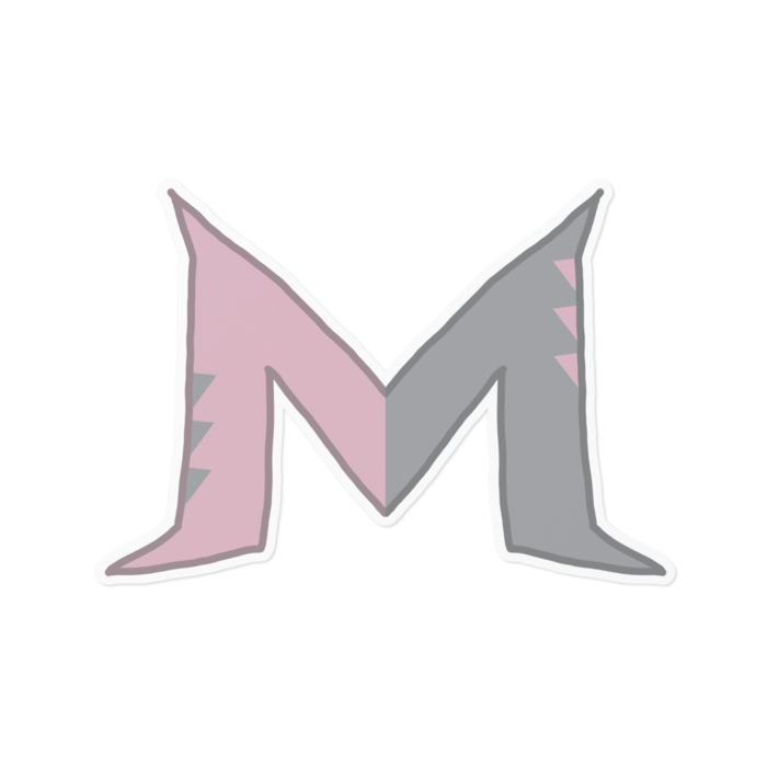  ソックス柄Mステッカー - 160 x 160 (mm)