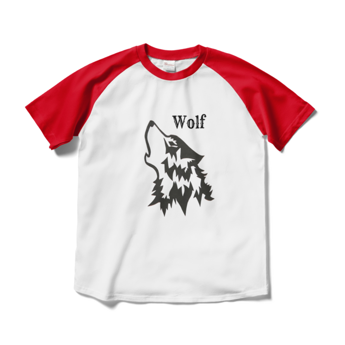 ラグランTシャツ - M - ホワイト×レッド