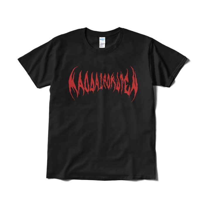 Tシャツ（短納期） - L - 黒地×赤ロゴ