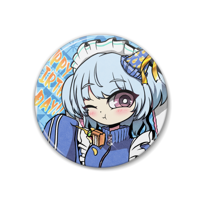 誕生日イラスト　缶バッジ Ver. - 38 (mm)