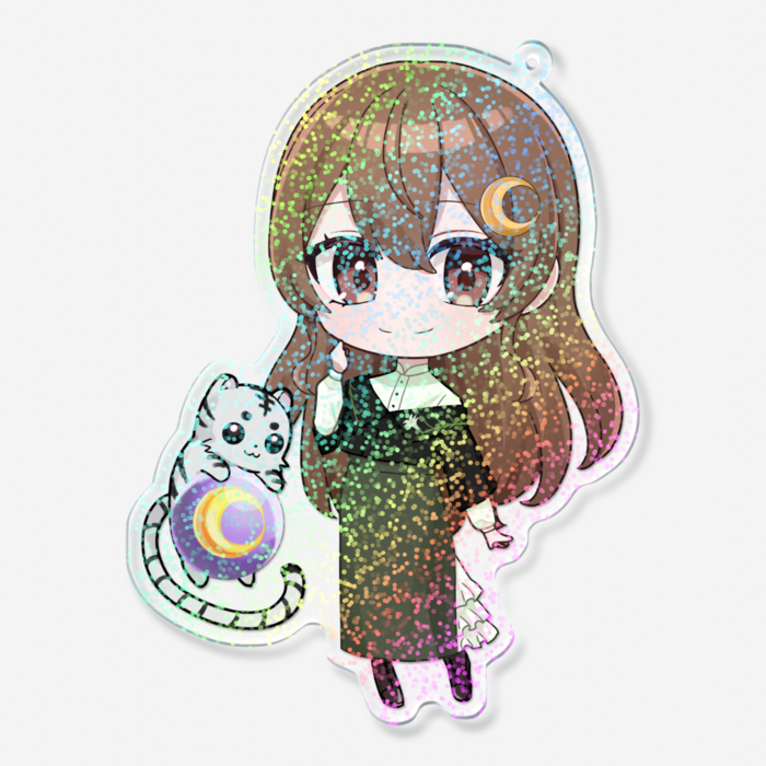 ホログラムアクリルキーホルダー - 100 × 100mm