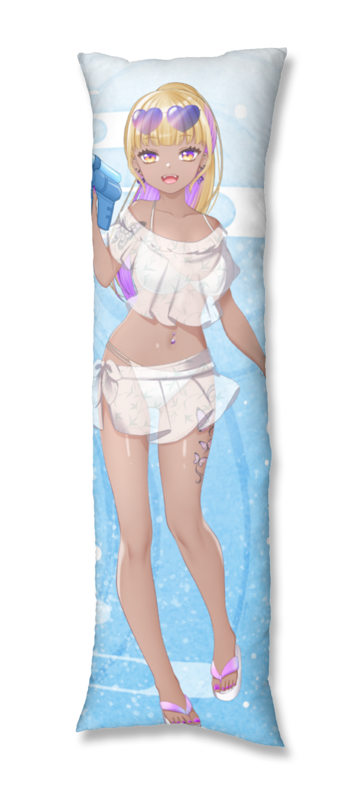 黒ギャル白水着(フリル有)