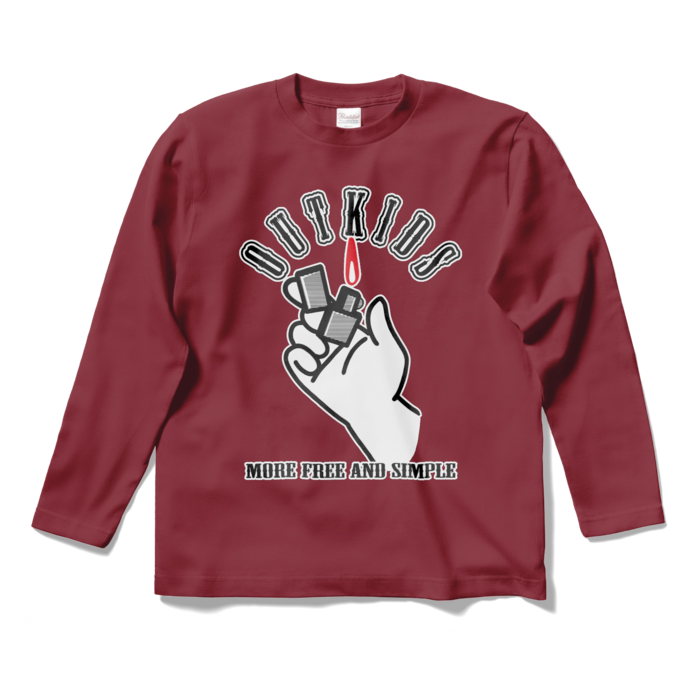 ロングスリーブTシャツ - S - バーガンディ