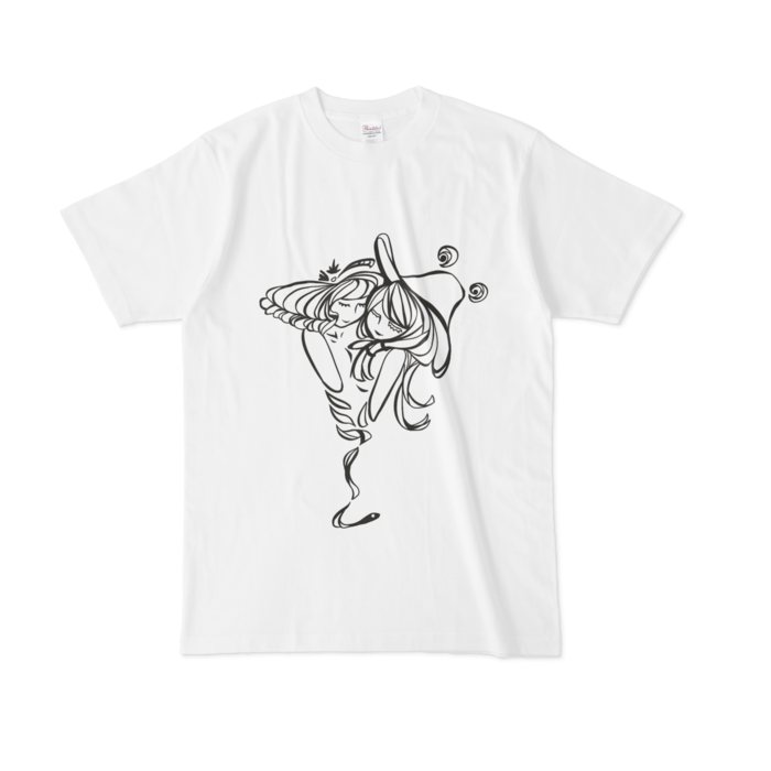 Tシャツ - L - 白(線画)