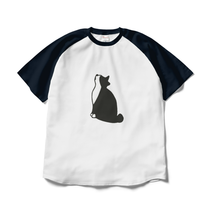 ラグランTシャツ - XL - ホワイト×ネイビー