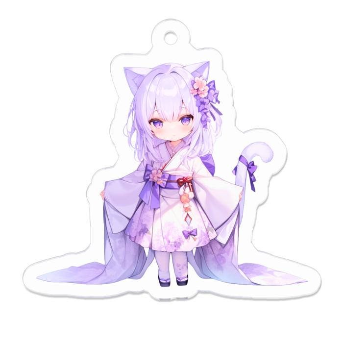 紫乃　No.2　アクリルキーホルダー - 50 x 50 (mm)