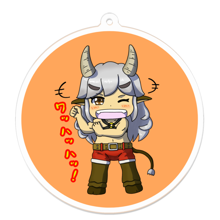 アクリルキーホルダー 円形縁取り- 70 x 70 (mm)