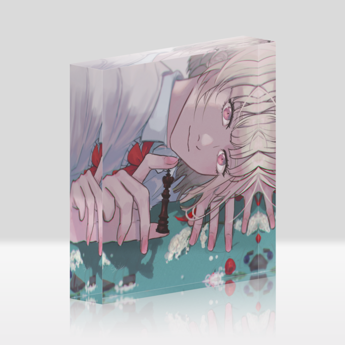 Acrylic block - 100x100mm - clear -