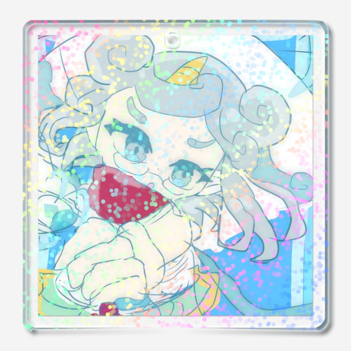 ホログラムアクリルキーホルダー - 50 × 50mm