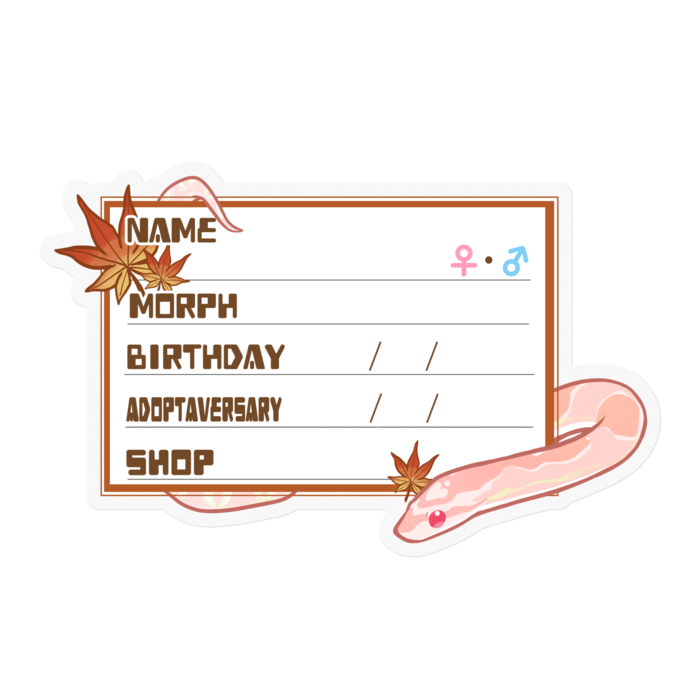 【🐍お名前ステッカー】コーンスネーク(サーモンスノー) - もみじ(英語)