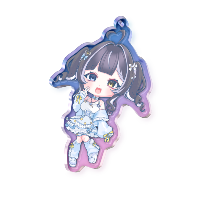 オーロラアクリルキーホルダー - 70 × 70mm