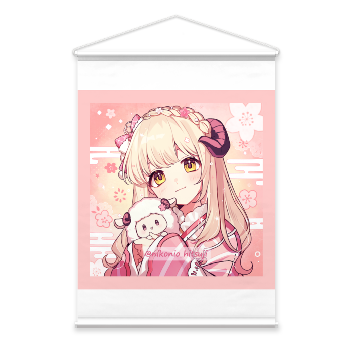 ひつじ（大正浪漫衣装）-顔アップ-ダブルスエード生地