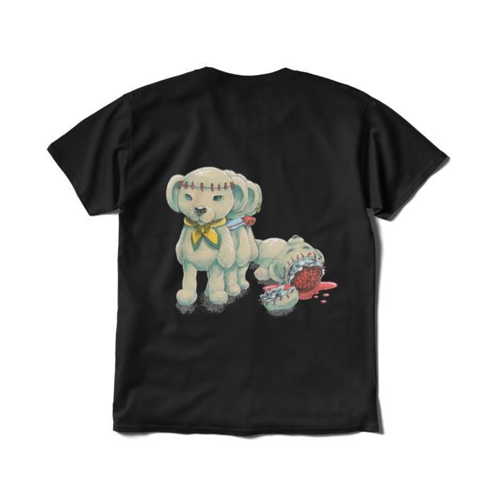 Tシャツ（短納期） - L - ブラック　脳くま