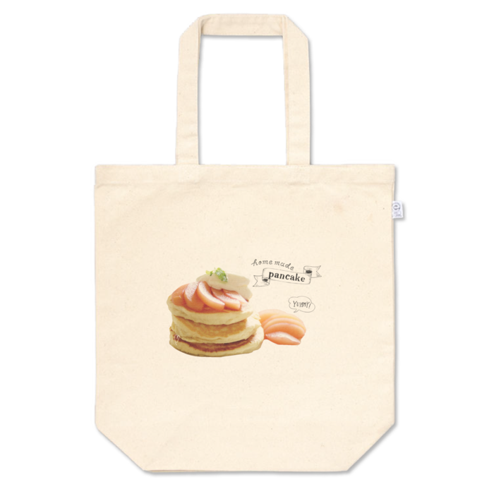 【トートバッグu2015Mサイズ】桃のパンケーキトート