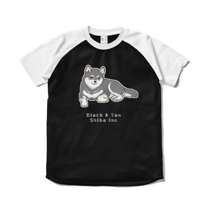 ラグランTシャツ - S - ブラック×ホワイト/Raglan T-Shirt (Size S) Black & White
