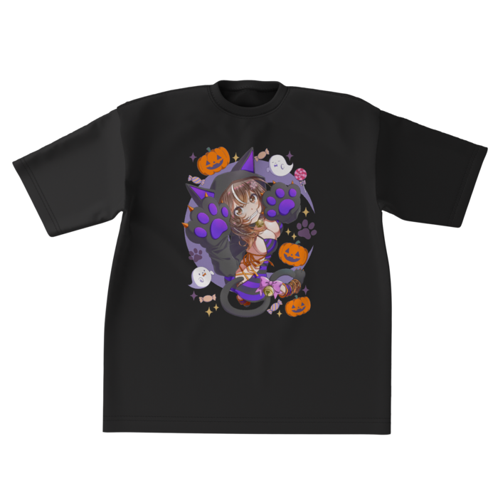 ビッグシルエットTシャツ (黒） - XL -