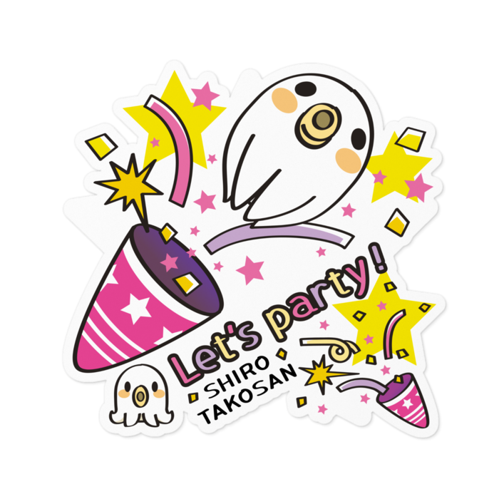 ステッカー - 100 x 100 (mm)ホワイト