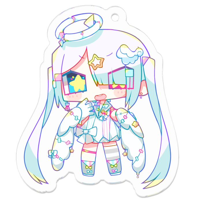 アクリルキーホルダー - 50 x 50 (mm)