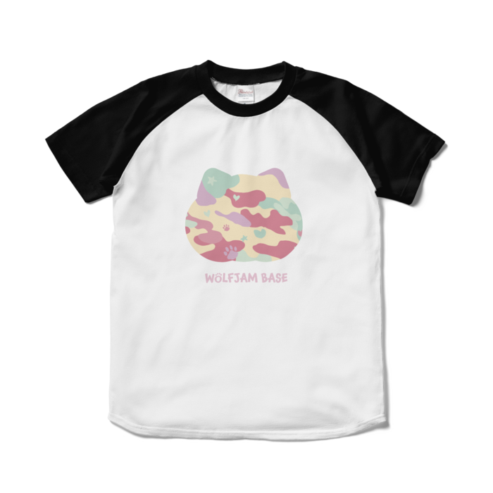 ラグランTシャツ - S - ホワイト×ブラック