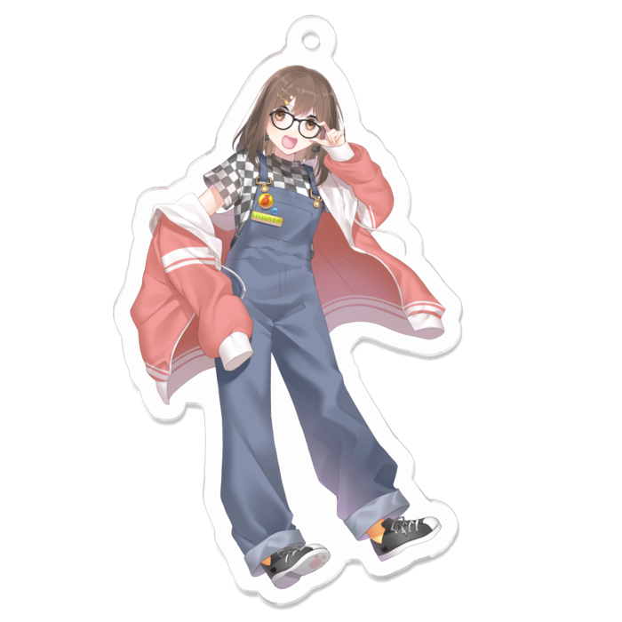 びっくり_アクリルキーホルダー - 70 x 70 (mm)