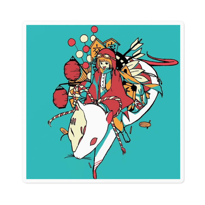 ステッカー - 100 x 100 (mm)