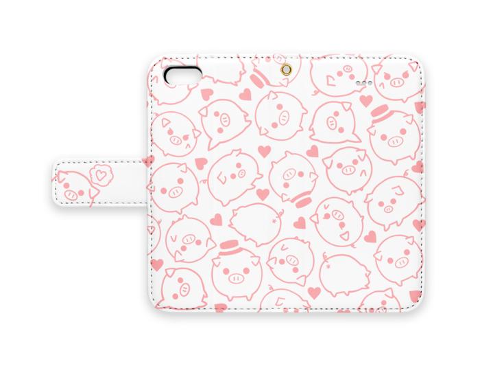 手帳型iPhoneケース - iPhone5 - ストラップ穴 あり