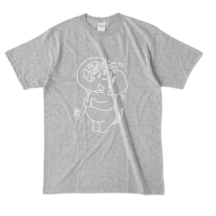 カラーTシャツ - L - 杢グレー (濃色)