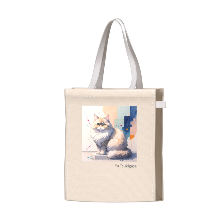ツートンカラーバッグ - ホワイト - W34 × H41 × D14cm