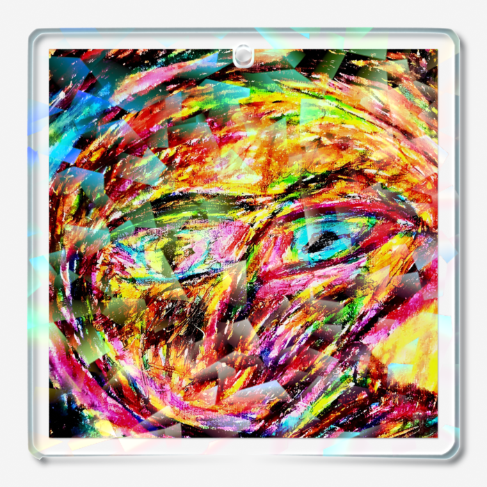 ホログラムアクリルキーホルダー - 50 × 50mm(1)