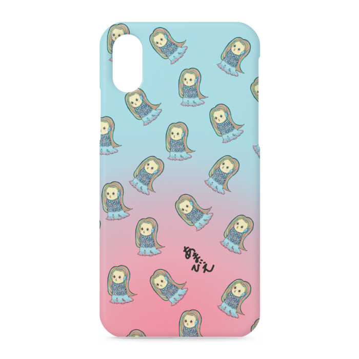 iPhoneケース - iPhone XS / X - 側面あり(Blue&Pink)