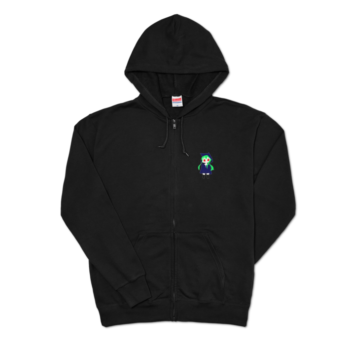 ジップパーカー - XL - ブラック