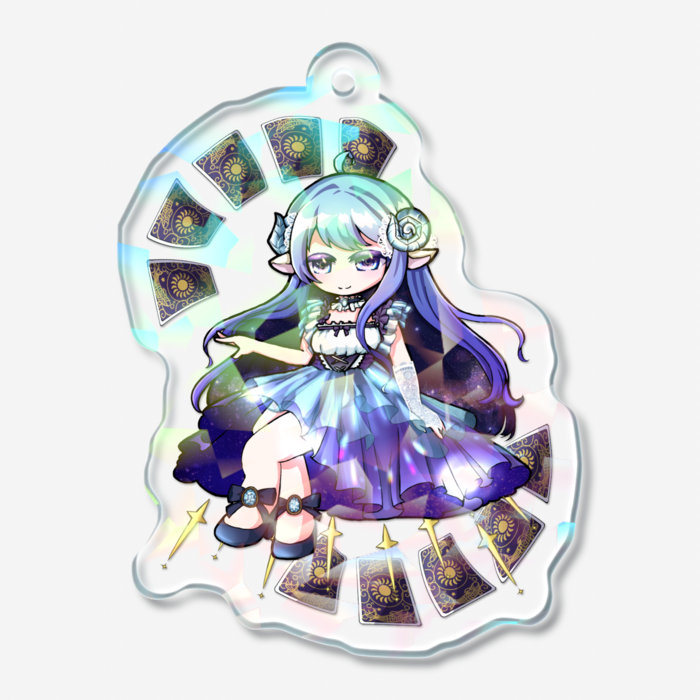 ホログラムアクリルキーホルダー - 50 × 50mm