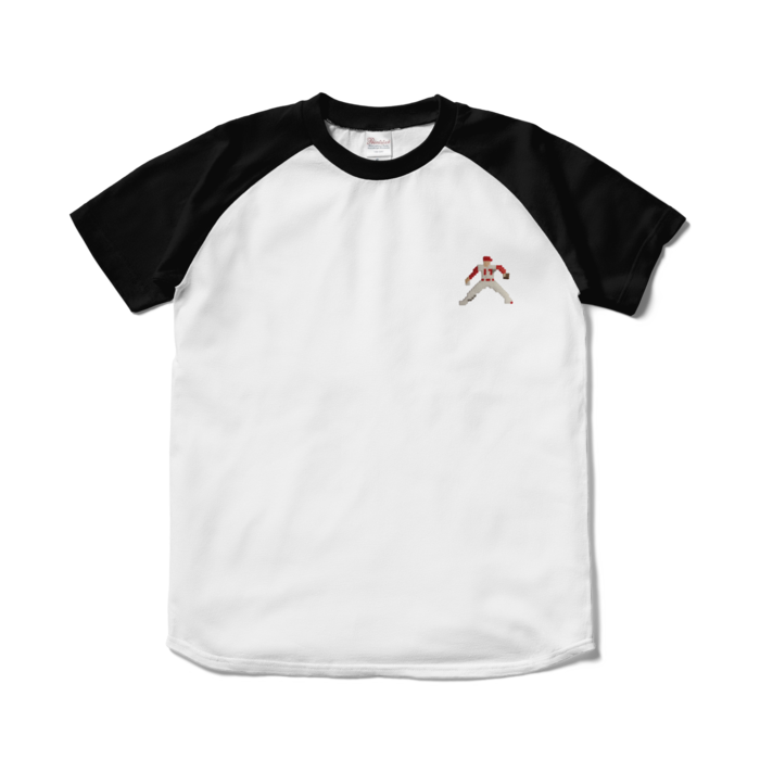 ラグランTシャツ - S - ホワイト×ブラック