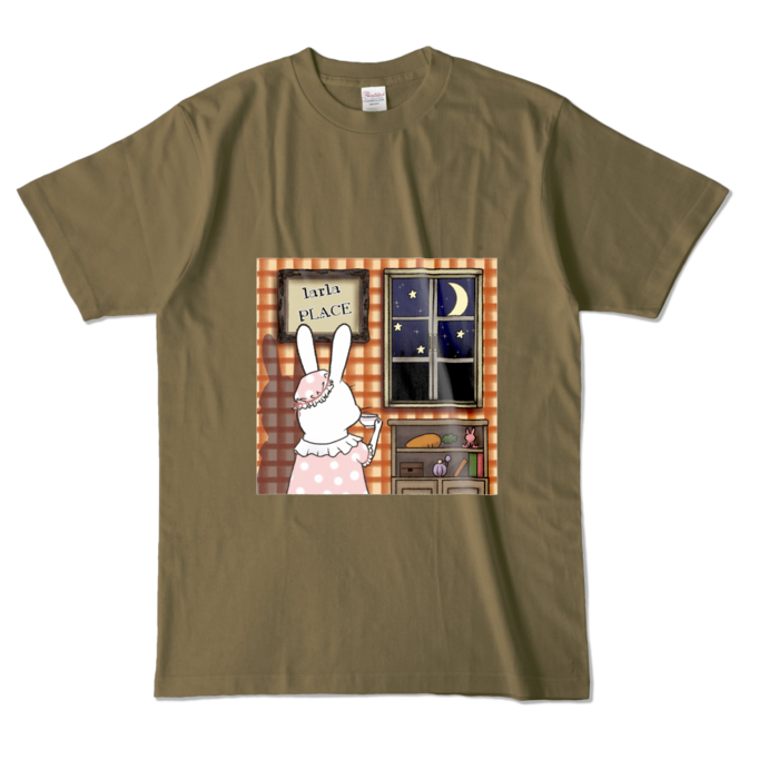 カラーTシャツ - L - オリーブ (濃色)