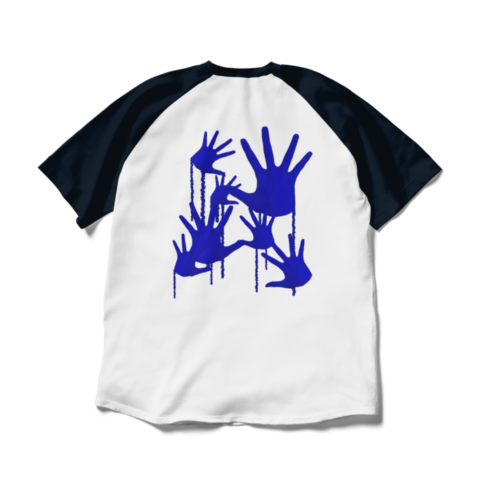 ラグランTシャツ - XL - ホワイト×ネイビー