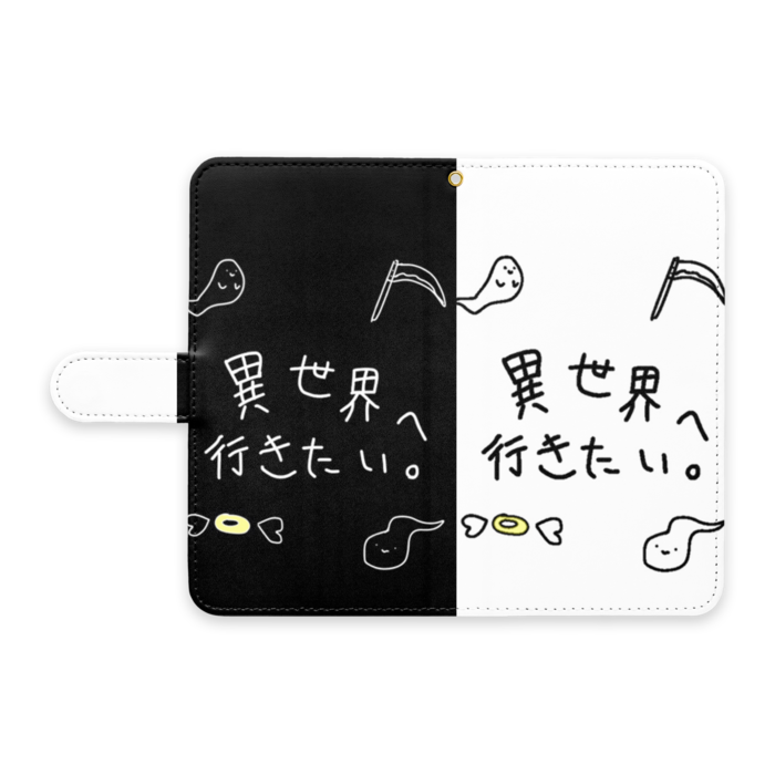 手帳型Androidケース - L - ストラップ穴 あり