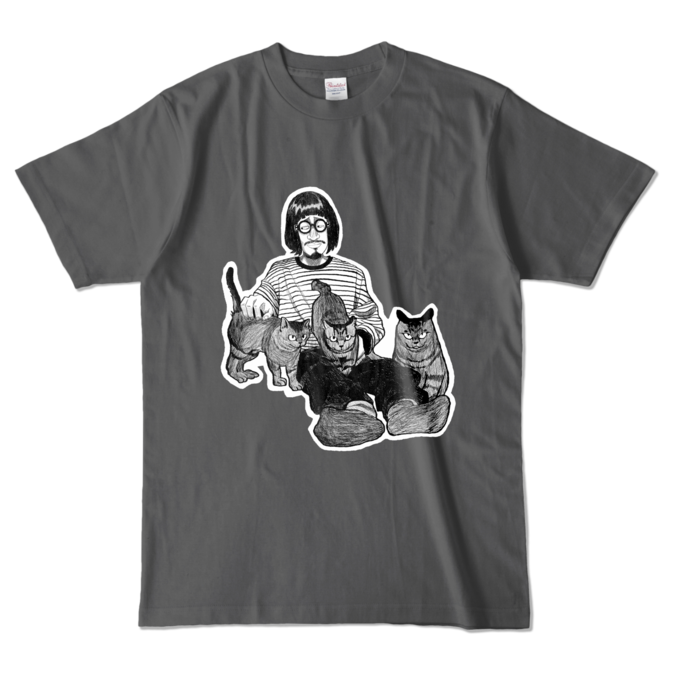 カラーTシャツ - L - チャコール (濃色)