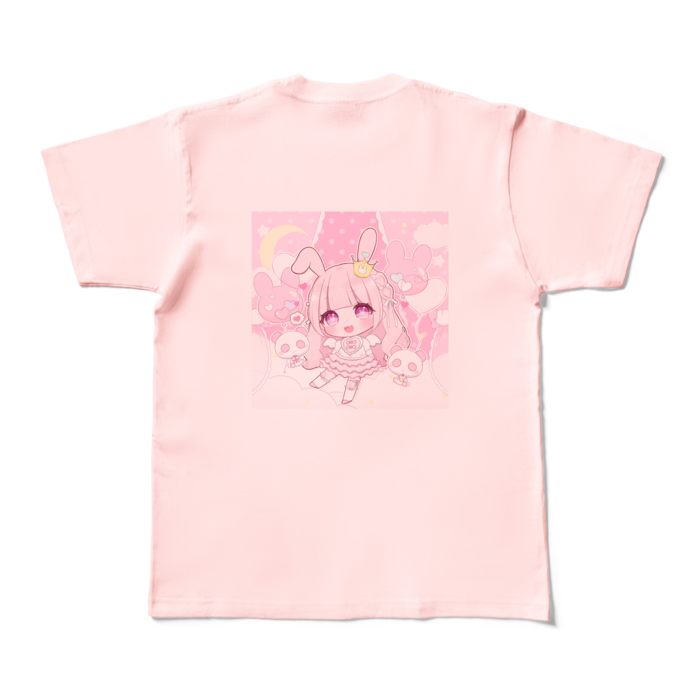 カラーTシャツ - M - ライトピンク (背面)