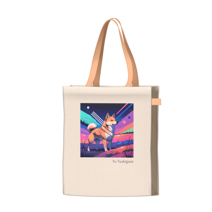ツートンカラーバッグ - オレンジ - W34 × H41 × D14cm