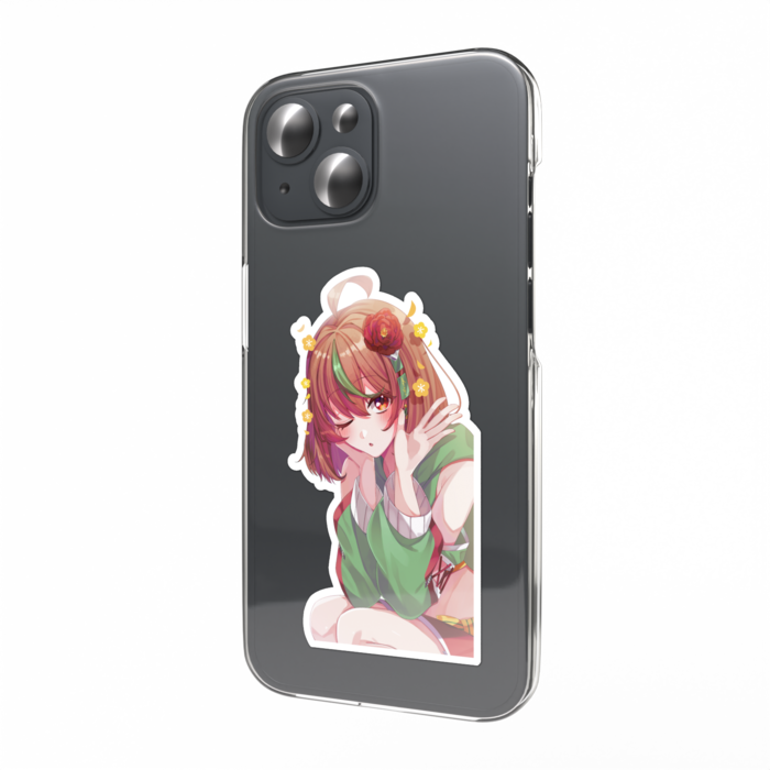 スマホステッカー(ウインク) - W55 × H91mm 以内