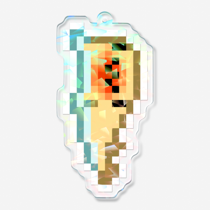 ホログラムアクリルキーホルダー - 70 × 70mm