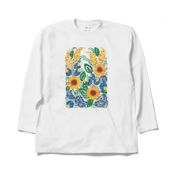 ロングスリーブTシャツ(向日葵) - XL - ホワイト