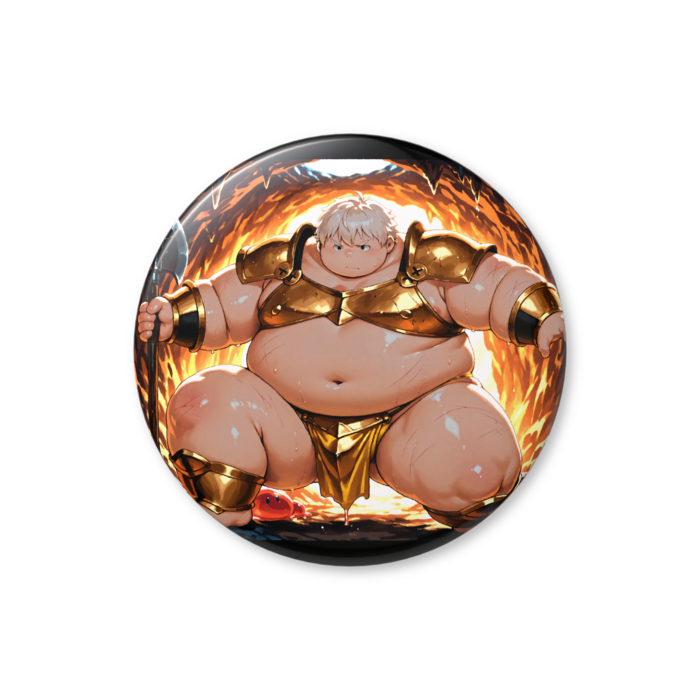 【缶バッジ(バリュー)】スライム戦士(黄金鎧B) 76mm
