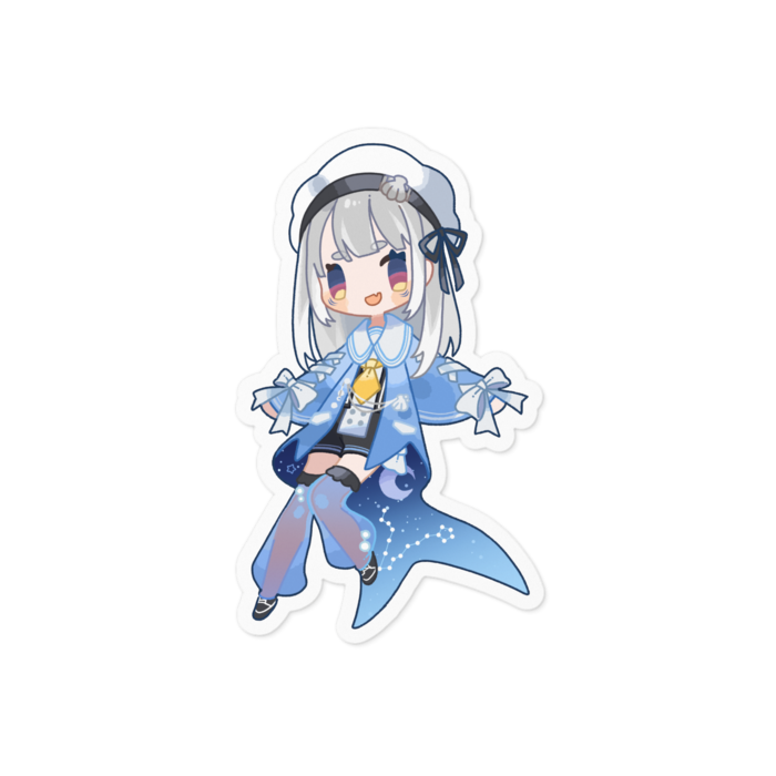 白フチステッカー - 100 x 100 (mm)