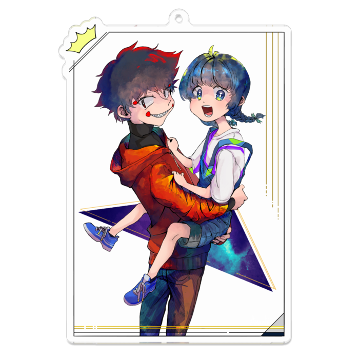 アクリルキーホルダー（コーティング） - 100 x 100 (mm)