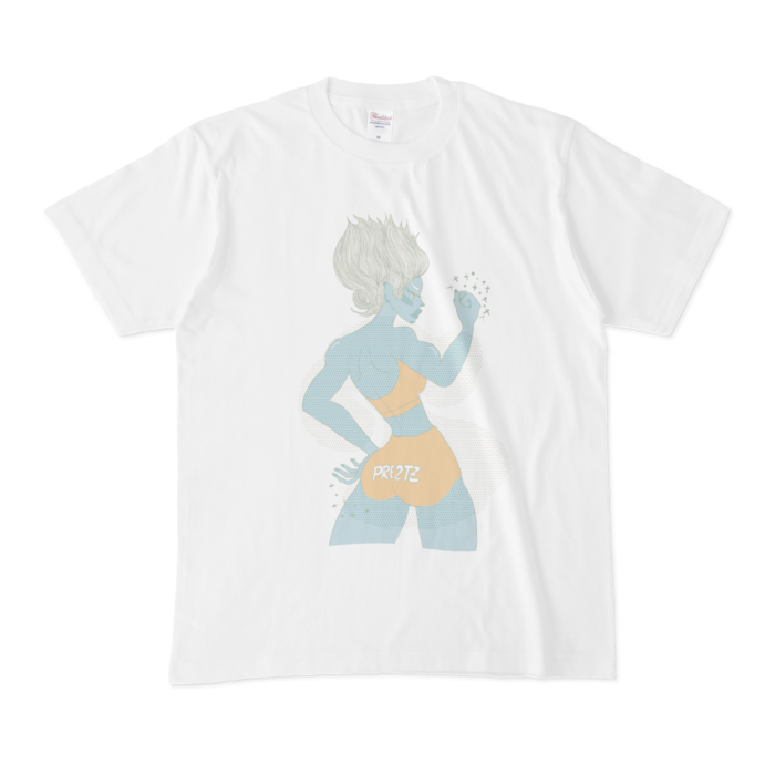 青ぷりぷりちゃんTシャツ - M