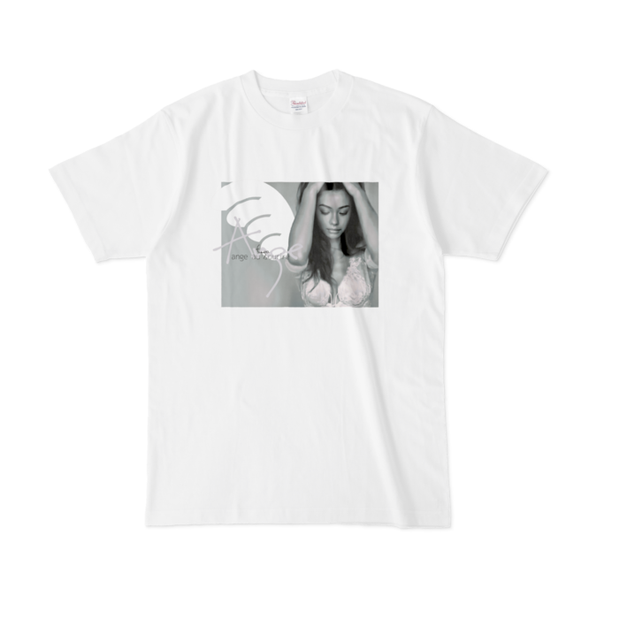 Tシャツ - L - 白(モノクロ)