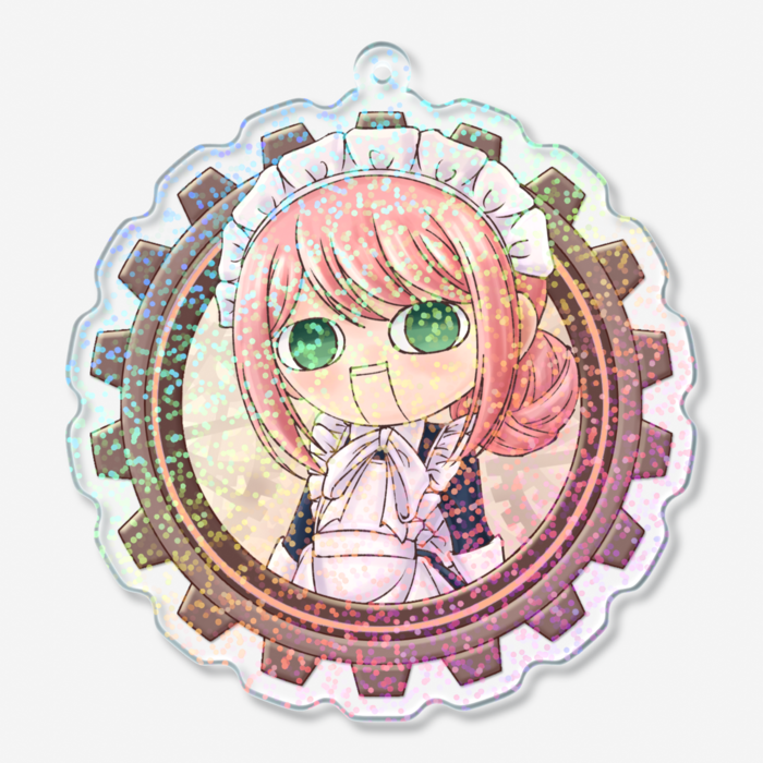 ちっこいマリー2歯車ホログラムアクキー(グリッター) - 70 × 70mm