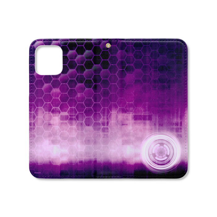 【手帳型iPhone11Pro用カバー】CyberModel_purple