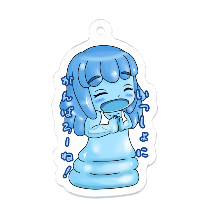 アクリルキーホルダー 線画縁取り- 50 x 50 (mm)